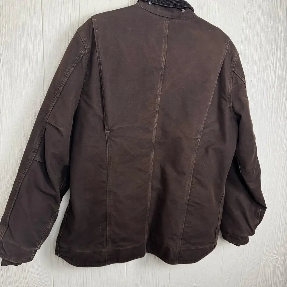 CARHARTT WC061 Women’s XL Brown Sherpa Lined Sandstone Ridge Coat Detroit Jacket - Picture 14 of 16